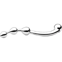 NJOY Fun Wand - dildo metaal - G-spot en anaal - zilver
