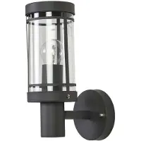 LINDBY Wandlamp buiten Djori, alu / grijs / zink, Roestvrij staal, Modern