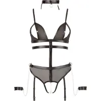 Cotelli Collection Transparante Bondage Body met Kettingen