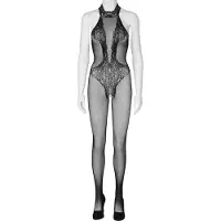 Erotic Treasure Kanten Catsuit Met Halternek - One Size