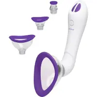 Doc Johnson Intimate - vibrerende zuigpomp set (paars)