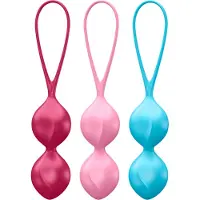 Satisfyer V Balls - kegelbal set - duo + extra bal - siliconen - 3 stuks