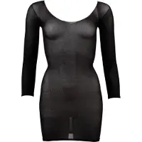 NO:XQSE - lange mouwen, doorzichtige, zwarte catsuit (S-L)
