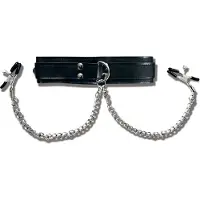 Sportsheets - Halsband met Tepelklemmen Zwart