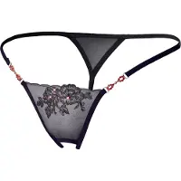 Cottelli collection Sexy String Met Strass Steentjes En Open Kruisje