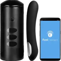 Kiiroo - Titan & Pearl2 Couple Set Zwart