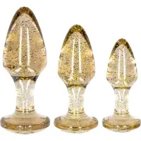Ouch! Ouch Gladde Acryl Buttplug set - Zilver