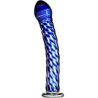 Pipedream No. 29 - glazen dildo - spiraalvorm - blauw
