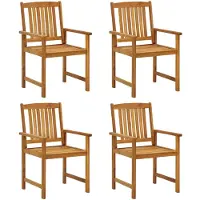 vidaXL Tuinstoelen 4 st massief acaciahout