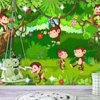 Artgeist Fotobehang – Behangpapier - Fotobehang - Monkey Tricks 150x105 -