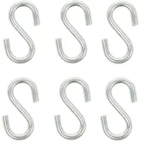 Proplus S-haak staal 58 x 27 mm chroom 6 stuks in blister