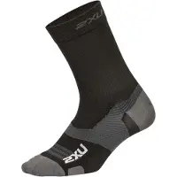 2XU Vectr Ultralight 1/4 Crew Sokken, zwart/grijs S | EU 35-37,5 2022 Compressie sokken