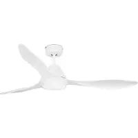 Faro LED plafondventilator Polaris L, drievleugelig wit, wit / opaal, Woon-/ Eetkamer, Kunststof, Modern