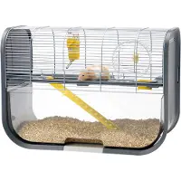 Savic hamsterkooi geneva antraciet/zilver - 60x29x44 cm
