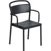 Muuto Linear Steel Armchair Stoel Antracite Black