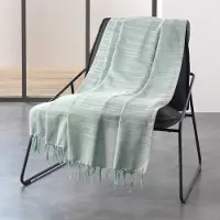 B-home-interieur.be Wicotex - Plaid - Dekens- Lilia - Afmeting 180x220 cm Groen - Zomer plaid