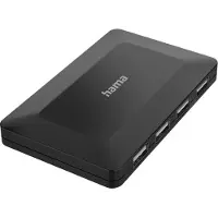Hama USB 2.0-hub 4 poorten Zwart