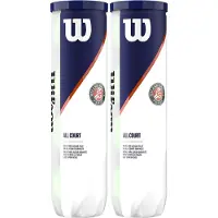 Wilson Roland Garros All Court - Tennisballen - 8 stuks (2blikken van 4) - Geel