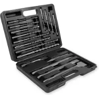 Vonroc Boor- en beitelset SDS-Plus – 17-delig – Universeel – Koffer incl. boren, punt- en platbeitels