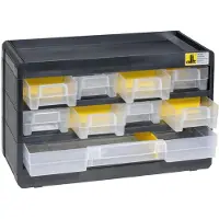 Allit 458080 Opslagmagazijn VarioPlus Basic 15 (l x b x h) 300 x 300 x 190 mm Zwart, Geel 1 stuk(s)