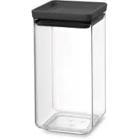 Brabantia Tasty+ Stapelbare Voorraadbus 1,6 L - Dark Grey
