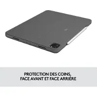 Logitech Combo Touch Apple iPad Pro 11 inch (2022/2021/2020) Toetsenbord Hoes AZERTY Grijs