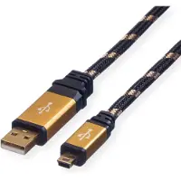 Roline GOLD USB 2.0 Kabel, type A - 5-Pin Mini, 0,8 m