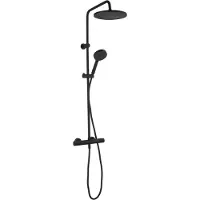 Saqu Dream regendoucheset met 4 straalsoorten Ø25cm mat zwart