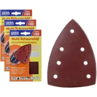 Veba 3x Schuurschijf met klittenband Diamandvorm 100x147mm P180 P10 - Voordeelverpakking