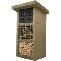 Vogelhuisjes.nl Insectenhotel Grijs/Groen 2 - Insectenhuis - - Grijs - GS93200