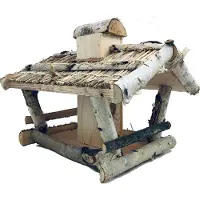 Garden Spirit Voederhuisje Hangend Voederhuis met silo - Berk - - GS912200 - Vogelvoederhuisje voor Vogels