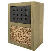 Vogelhuisjes.nl Insectenhotel Grijs/Groen 1 - Insectenhuis - - Grijs - GS92900