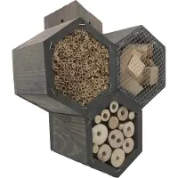 Garden Spirit Insectenhotel Honingraat (met Houten blokjes) - Insectenhuis - - Zwart - I