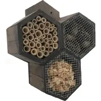 Garden Spirit Insectenhotel Honingraat (met Dennenappels) - Insectenhuis - - Zwart - I