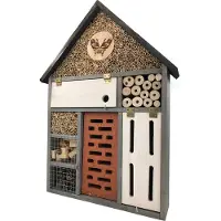 Garden Spirit Insectenhotel 4 - Zwart/Grijs