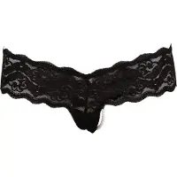 Cottelli - String slip - Kant met kralen - Zwart - M