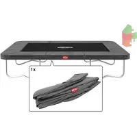 Berg Trampoline Rand Rechthoekig Favorit Ultim 280x190 cm Grijs