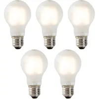 LUEDD Set van 5 E27 LED filament lampen mat glas A60 2W 180 lm 2700K