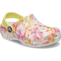 Crocs - Kid's Classic Tiedye Graphic Clog T - Sandalen C7, wit/beige
