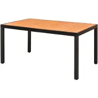 vidaXL Tuintafel 150x90x74 cm HKC aluminium bruin online kopen
