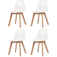 vidaXL Eetkamerstoelen wit 4 st online kopen