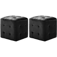 vidaXL Nachtkastjes 2 st 30x30x30 cm fluweel zwart