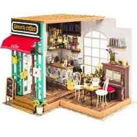 Robotime Miniatuur knutselset Simon's Coffee met LED-verlichting