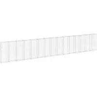 vidaXL Schanskorfmuur met deksels 900x30x150 cm gegalvaniseerd staal