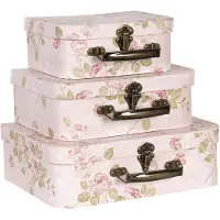 Clayre & Eef Decoratie koffer (set van 3) 64751