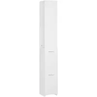vidaXL Badkast wit, 25x26,5x170 cm, van houtvezel