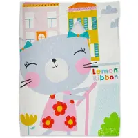 Lemon Ribbon Fleecedeken Manta Junior 100 X 135 Cm Polyester Roze