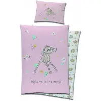 Carbotex Disney Bambi BABY Dekbedovertrek, Welcome - 90 x 120 cm - Katoen