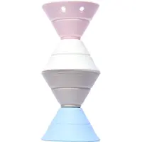 Moluk HIX - Pastel Kleuren, 4 omvormbare bouwkegels in elastische siliconen rubber, in doos 8.2x8.2x14.3cm, 2+