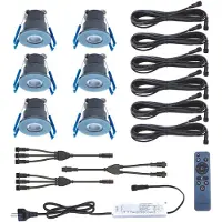 Velvalux LED Veranda Spot Complete Set - Velvalux - 6 Stuks - 3W - Natuurlijk Wit 4000K - Dimbaar - Waterdicht IP65 - Inbouw -